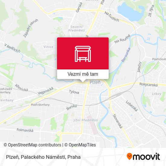 Plzeň, Palackého Náměstí mapa