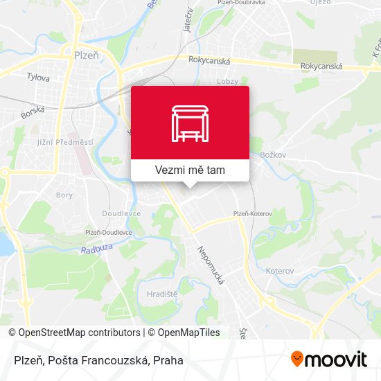 Plzeň, Pošta Francouzská mapa