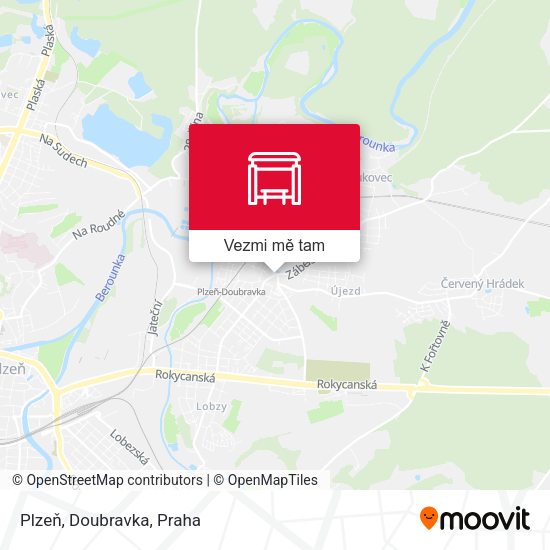 Plzeň, Doubravka mapa