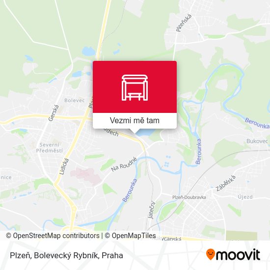 Plzeň, Bolevecký Rybník mapa