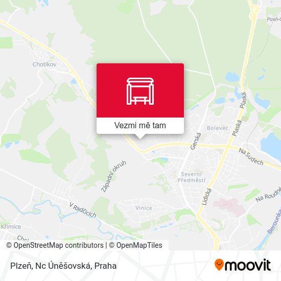 Plzeň, Nc Úněšovská mapa