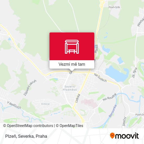 Plzeň, Severka mapa