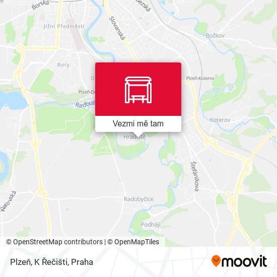 Plzeň, K Řečišti mapa