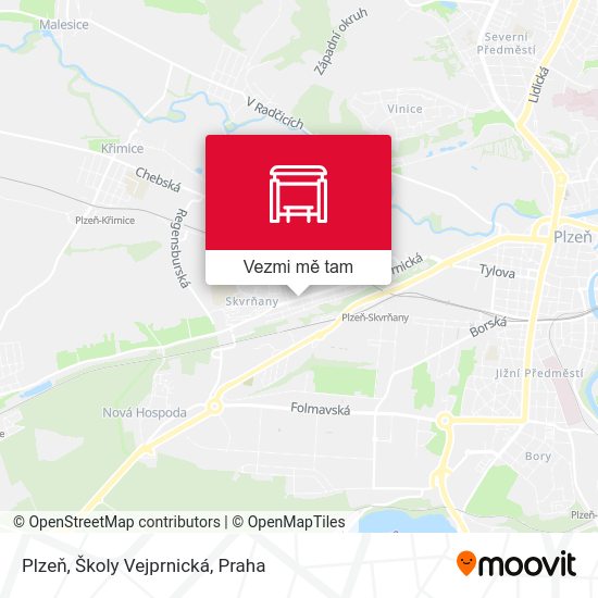 Plzeň, Školy Vejprnická mapa