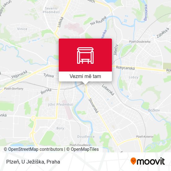 Plzeň, U Ježíška mapa