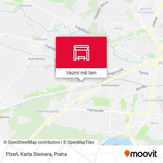Plzeň, Karla Steinera mapa