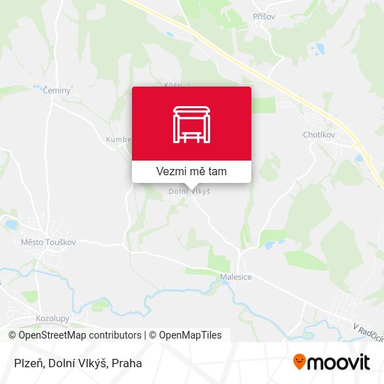 Plzeň, Dolní Vlkýš mapa
