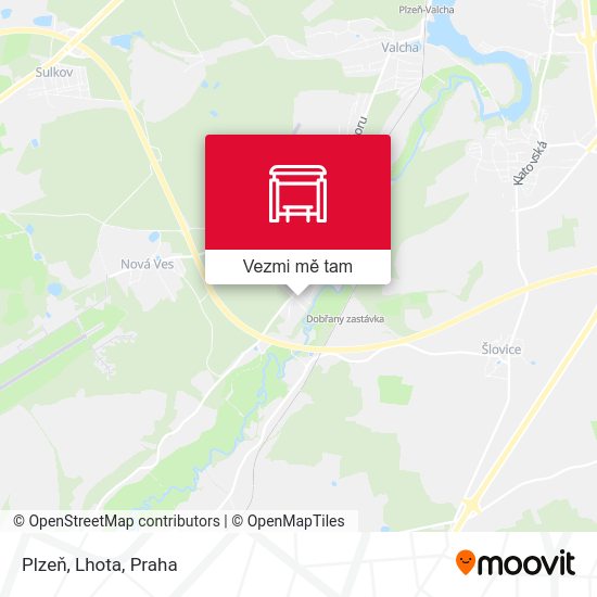 Plzeň, Lhota mapa