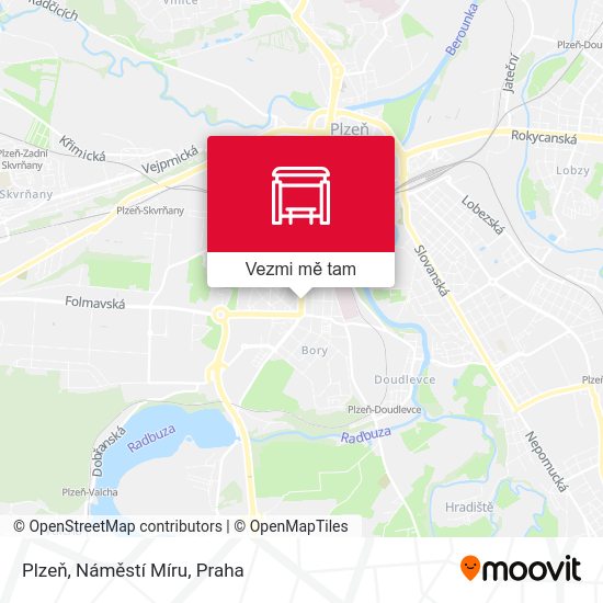 Plzeň, Náměstí Míru mapa