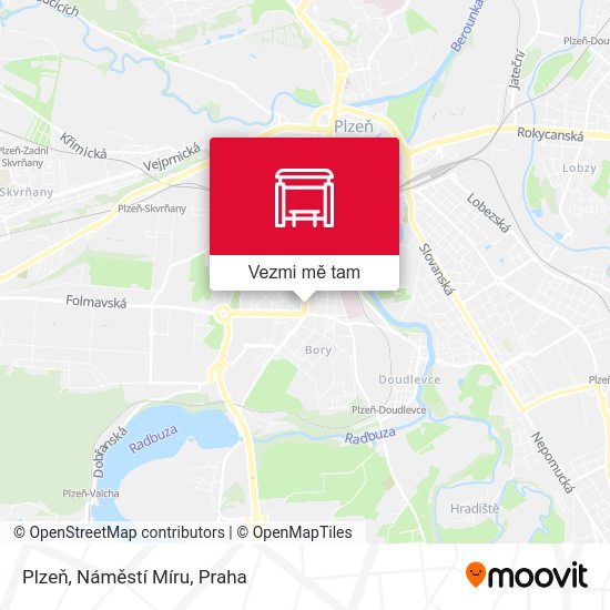 Plzeň, Náměstí Míru mapa