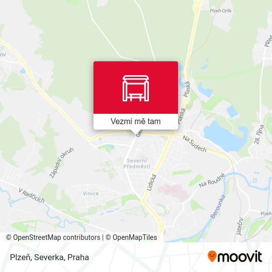 Plzeň, Severka mapa
