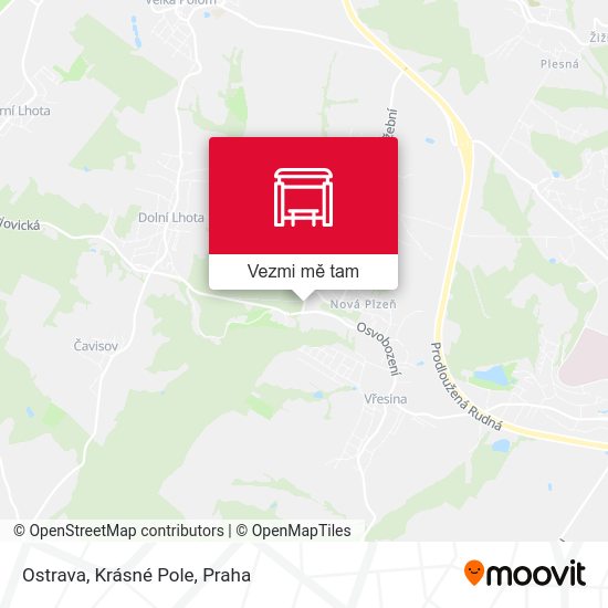 Ostrava, Krásné Pole mapa