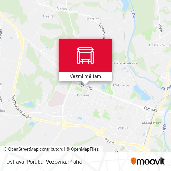 Ostrava, Poruba, Vozovna mapa