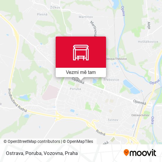 Ostrava, Poruba, Vozovna mapa
