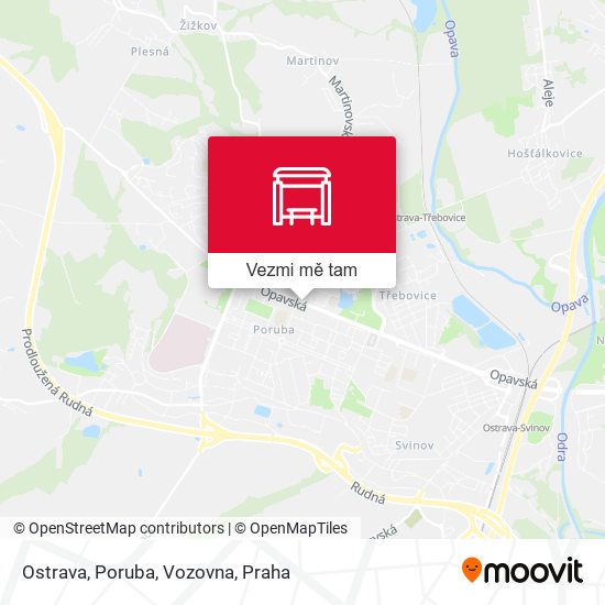 Ostrava, Poruba, Vozovna mapa