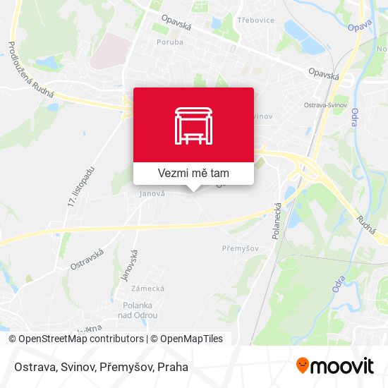 Ostrava, Svinov, Přemyšov mapa