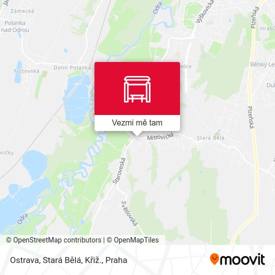 Ostrava, Stará Bělá, Křiž. mapa