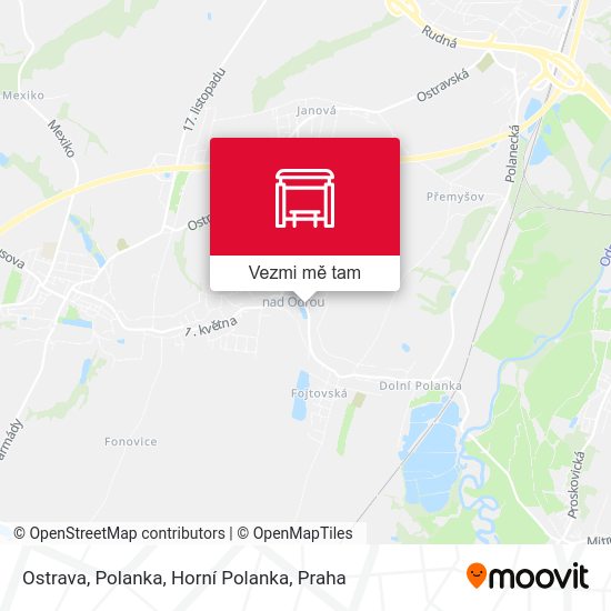 Ostrava, Polanka, Horní Polanka mapa