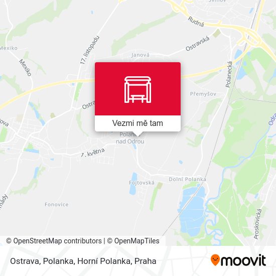 Ostrava, Polanka, Horní Polanka mapa