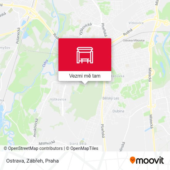 Ostrava, Zábřeh mapa