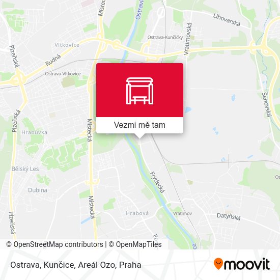 Ostrava, Kunčice, Areál Ozo mapa