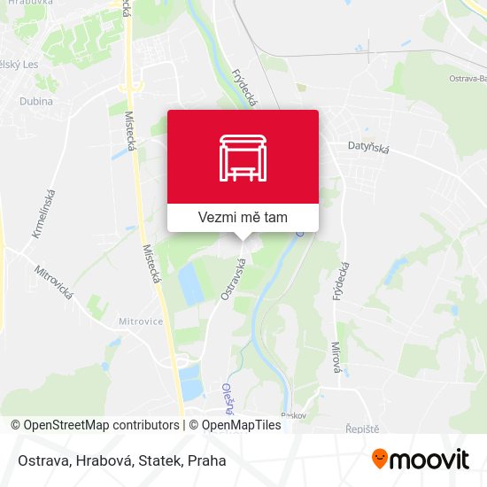 Ostrava, Hrabová, Statek mapa