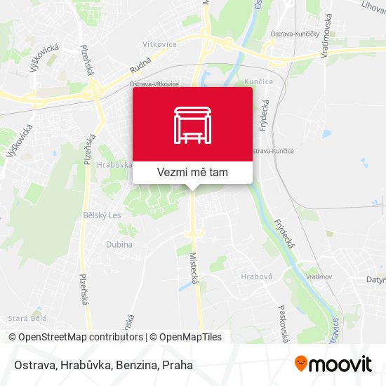 Ostrava, Hrabůvka, Benzina mapa