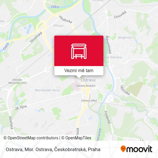 Ostrava, Mor. Ostrava, Českobratrská mapa