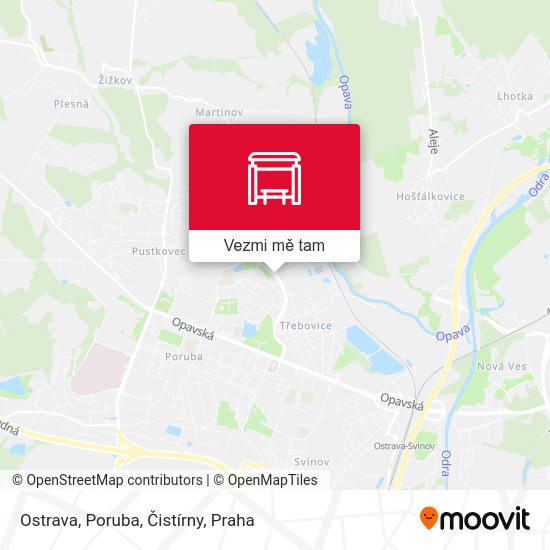 Ostrava, Poruba, Čistírny mapa