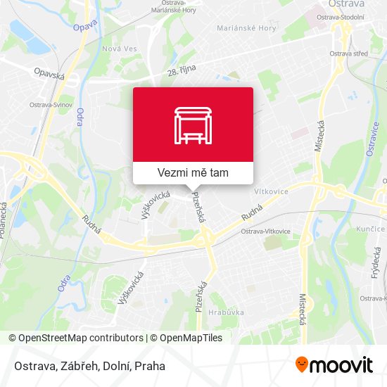 Ostrava, Zábřeh, Dolní mapa