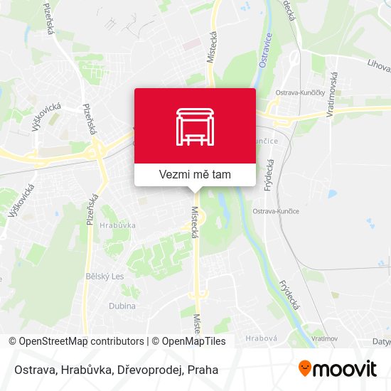 Ostrava, Hrabůvka, Dřevoprodej mapa