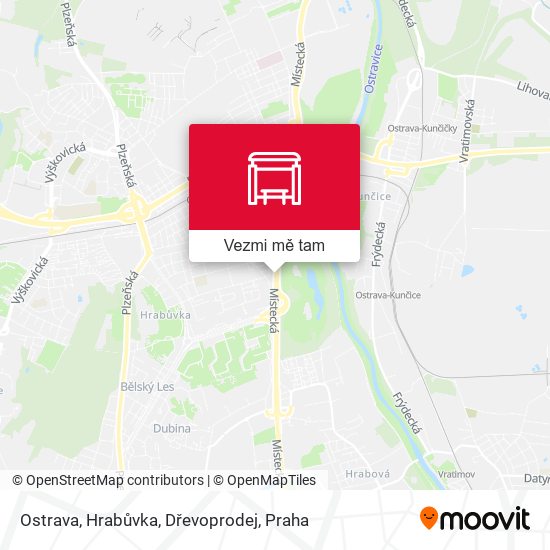Ostrava, Hrabůvka, Dřevoprodej mapa