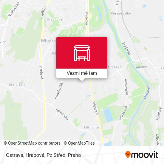 Ostrava, Hrabová, Pz Střed mapa