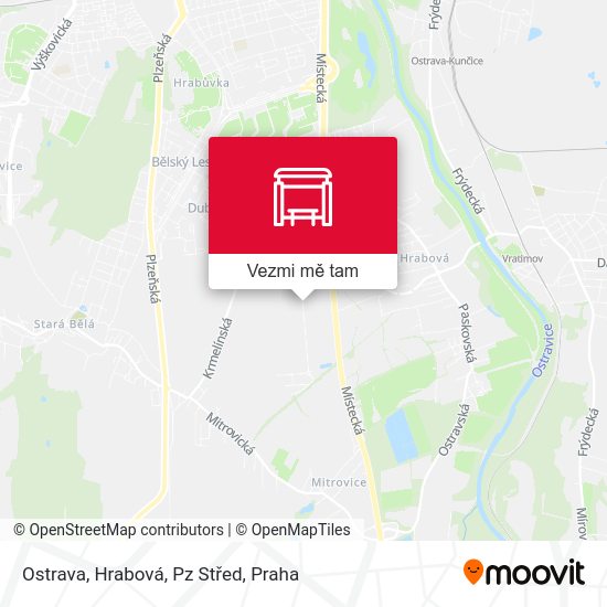 Ostrava, Hrabová, Pz Střed mapa