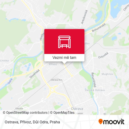 Ostrava, Přívoz, Důl Odra mapa