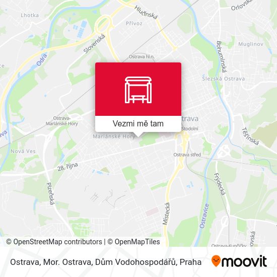 Ostrava, Mor. Ostrava, Dům Vodohospodářů mapa
