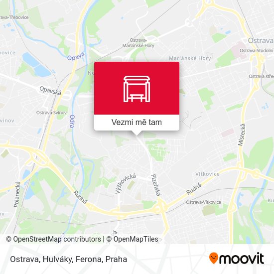 Ostrava, Hulváky, Ferona mapa