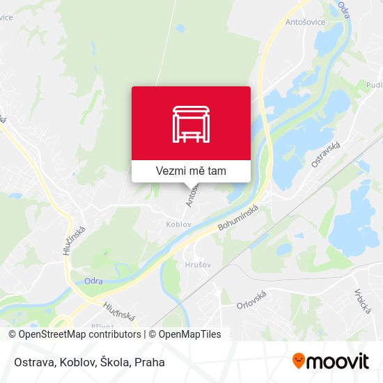 Ostrava, Koblov, Škola mapa