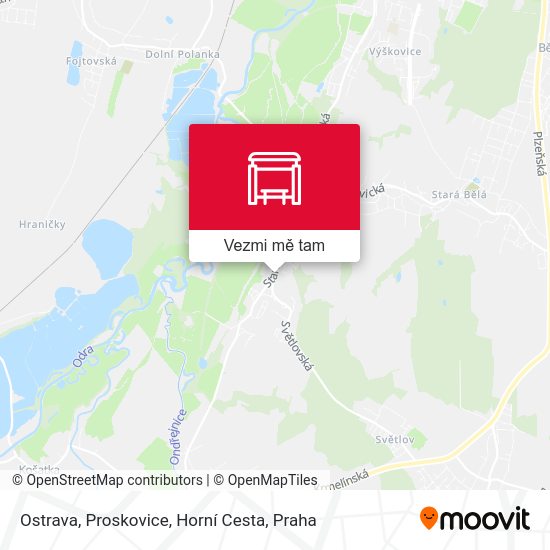Ostrava, Proskovice, Horní Cesta mapa