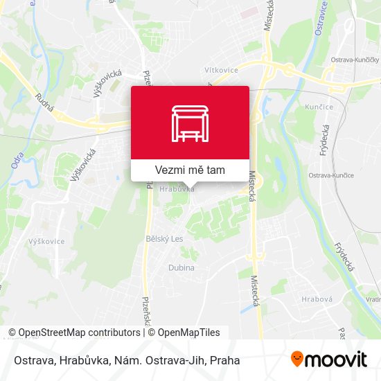 Ostrava, Hrabůvka, Nám. Ostrava-Jih mapa