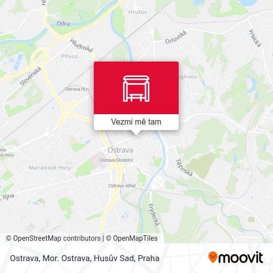 Ostrava, Mor. Ostrava, Husův Sad mapa