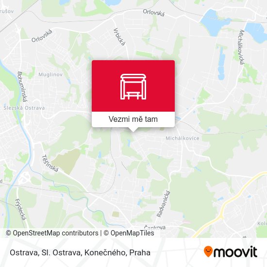 Ostrava, Sl. Ostrava, Konečného mapa