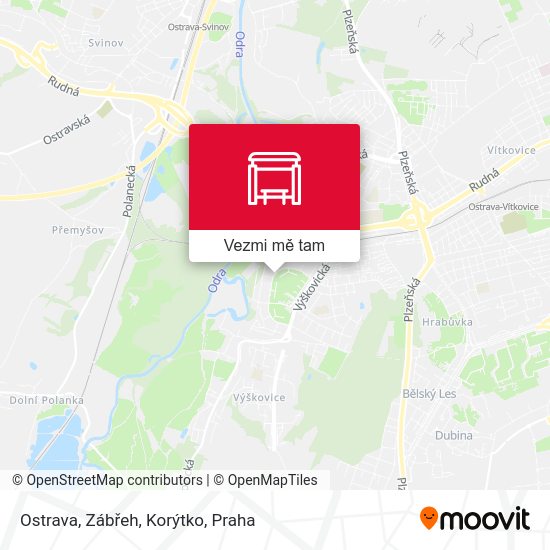 Ostrava, Zábřeh, Korýtko mapa
