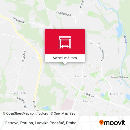 Ostrava, Poruba, Ludvíka Podéště mapa