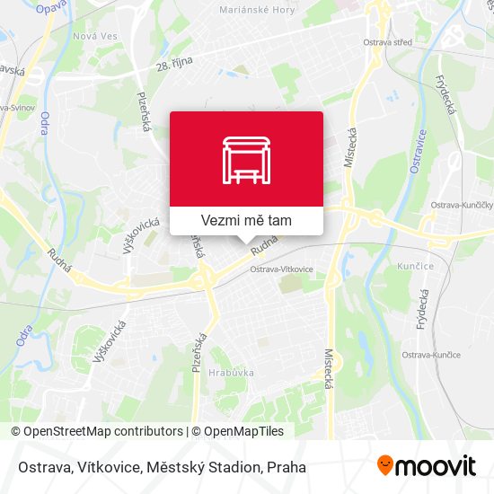 Ostrava, Vítkovice, Městský Stadion mapa