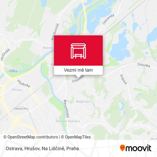Ostrava, Hrušov, Na Liščině mapa