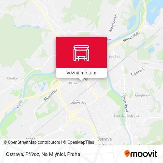Ostrava, Přívoz, Na Mlýnici mapa