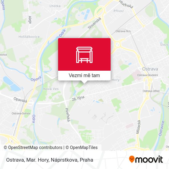 Ostrava, Mar. Hory, Náprstkova mapa