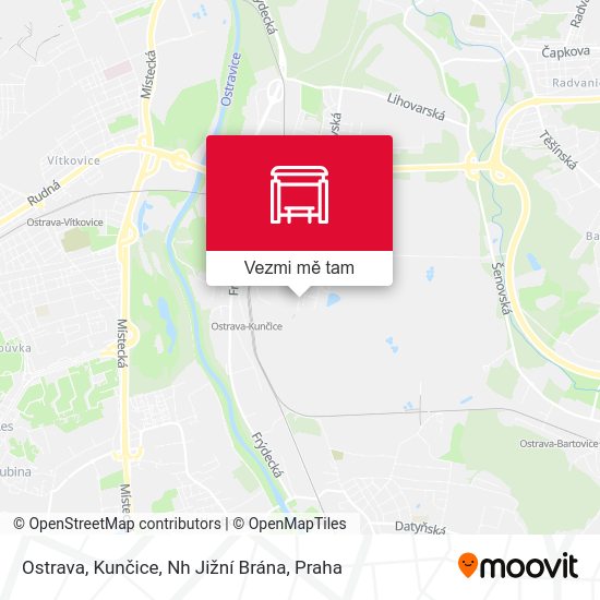 Ostrava, Kunčice, Nh Jižní Brána mapa