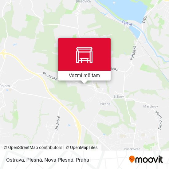 Ostrava, Plesná, Nová Plesná mapa